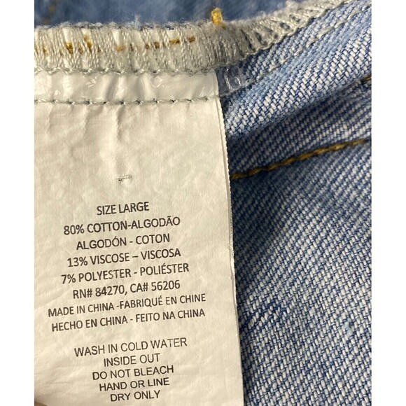 Davids Bridal Bride Jacket Womens Large Blue Embroidered Floral Denim Jacket - Picture 14 of 14